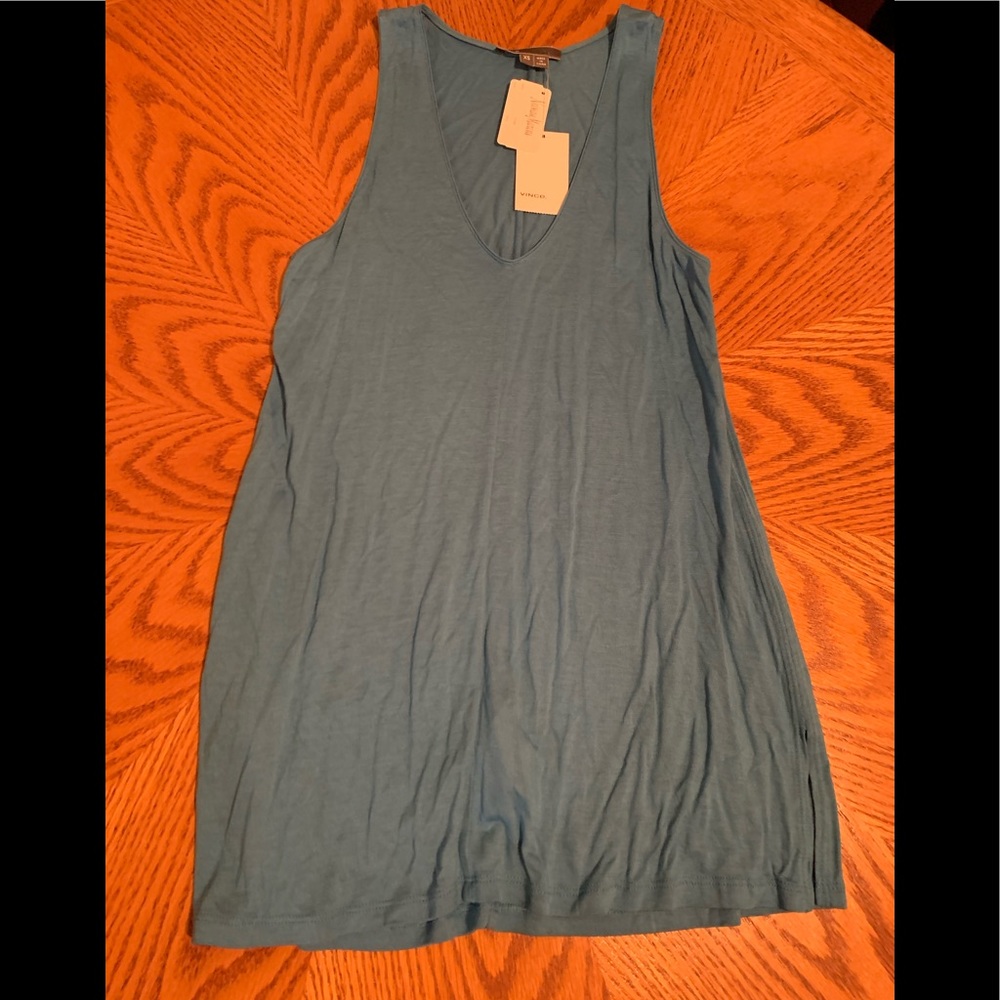 NWT VINCE XS GORGEOUS BLUE TANK SLEEVELESS TOP